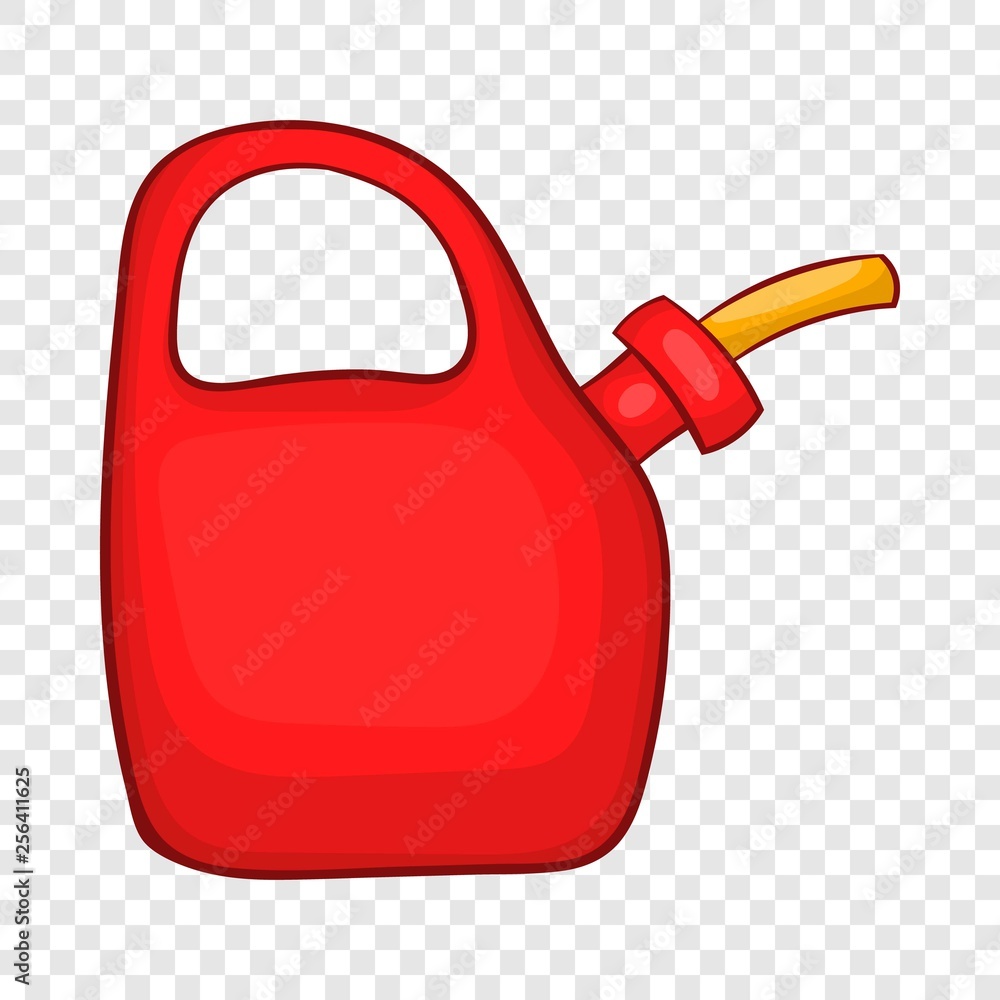 Poster red oiler icon in cartoon style on a background for any web design