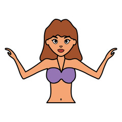 beautiful woman with swimsuit