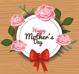 beauty roses plants with card to mothers day