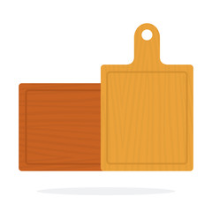Wooden planks for cutting products vector flat isolated