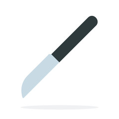 Knife for cleaning vegetables vector flat isolated