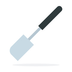 Cooking spatula for mixing vector flat isolated