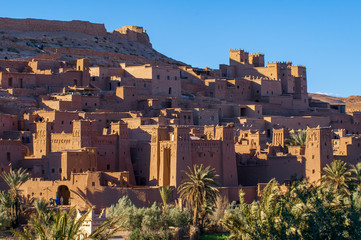 Old kasbah Aid-Ben-Haddou in Morrocan desert