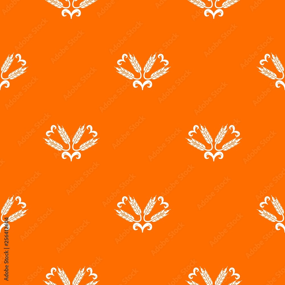Poster filling wheat pattern vector orange for any web design best