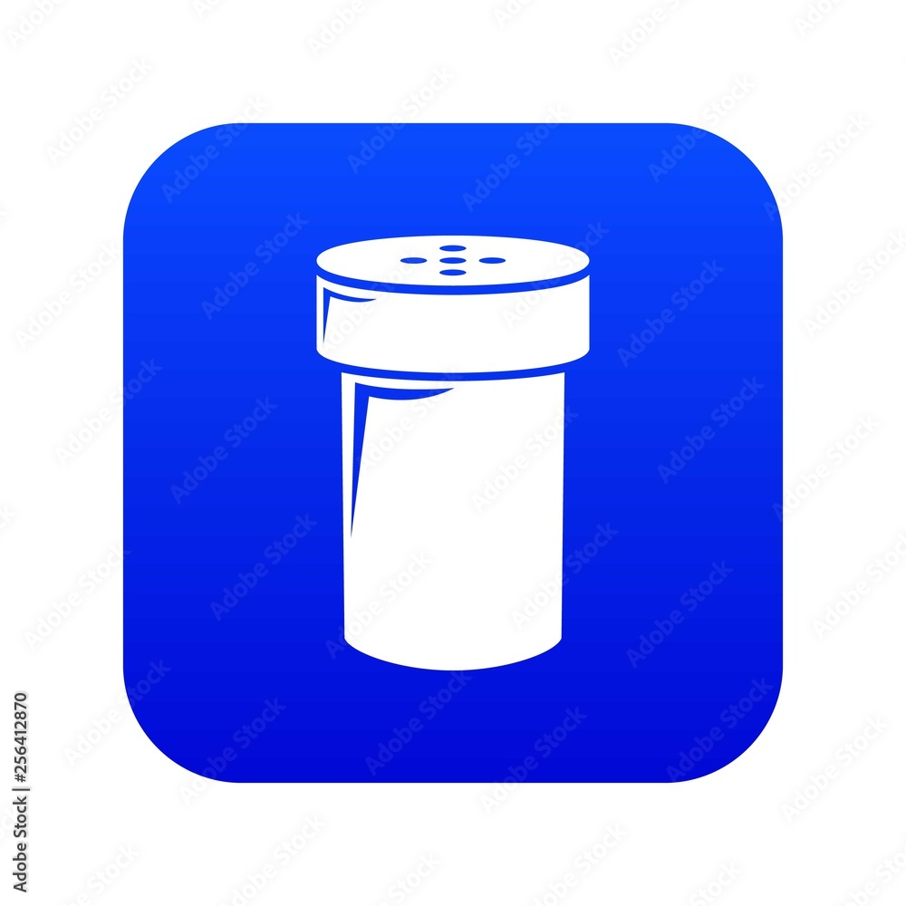 Wall mural salt shaker icon blue vector isolated on white background