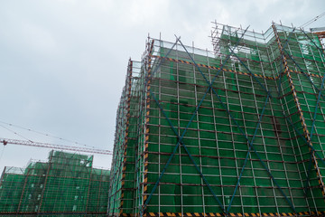 Fototapeta premium Modern buildings under construction