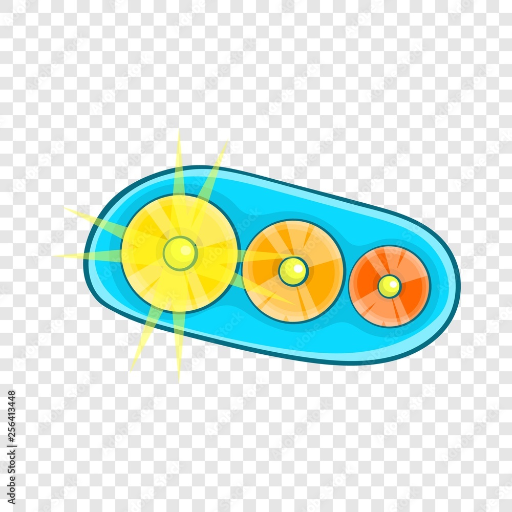 Poster taillight of car icon in cartoon style on a background for any web design