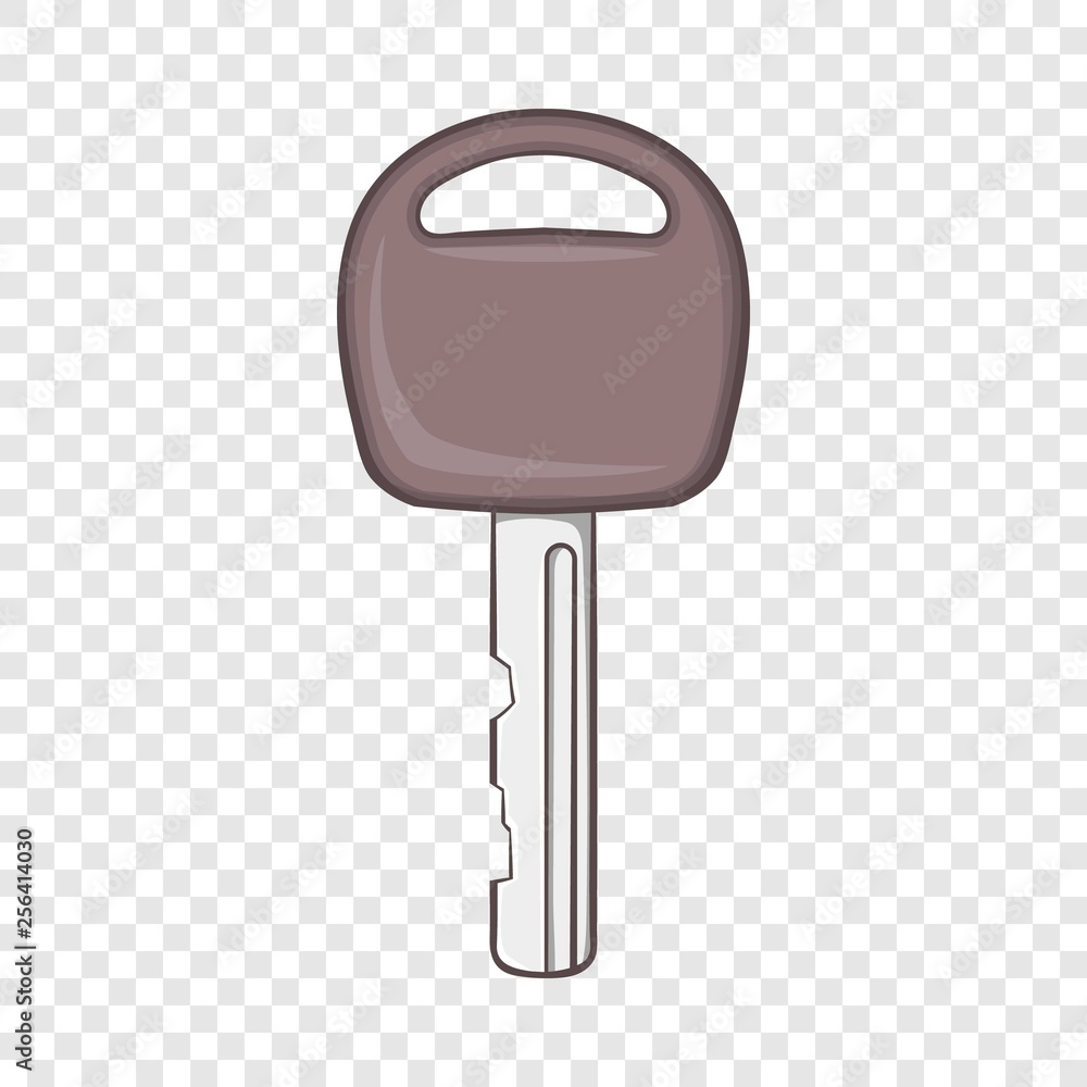 Poster car key icon in cartoon style on a background for any web design