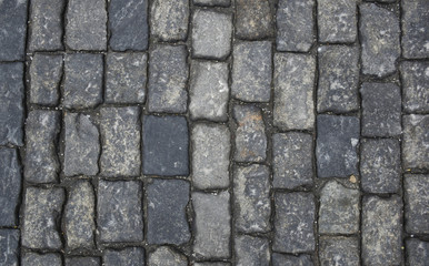 The texture of masonry in the city square