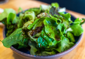 Salad with vegetable sauce