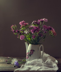 Still life with carnation flowers