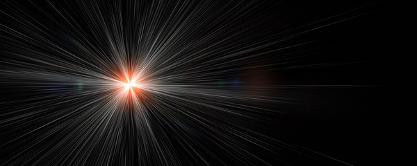 Fototapeta premium Futuristic light flare panorama background design illustration