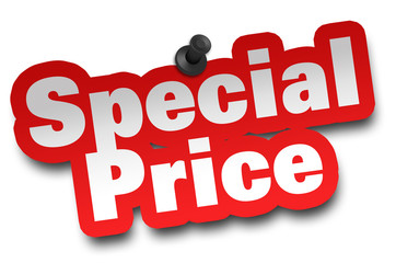 special price concept 3d illustration isolated