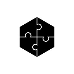 puzzle logo design vector