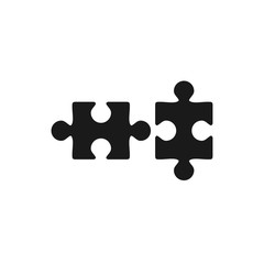 puzzle logo design vector