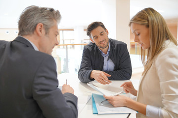 Candidate in corporate business interview