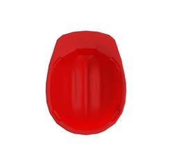 Red Helmet on isolated White Background, 3D Rendering