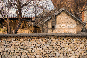 Fototapeta na wymiar Dilapidated house in the country