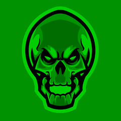 skull mascot esports logo vector illustration