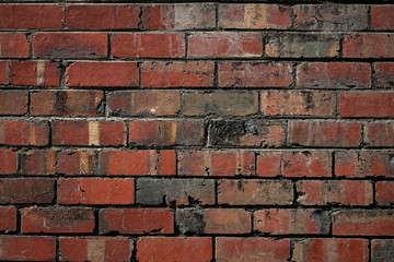 Brick wall pattern orange and brown