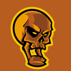 skull mascot esports logo vector illustration