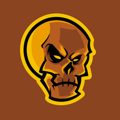 skull mascot esports logo vector illustration