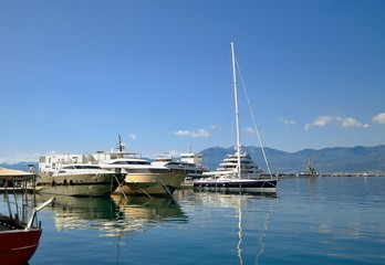 Fototapeta na wymiar City of Rijeka Delta and trsat view, Kvarner bay, Croatia