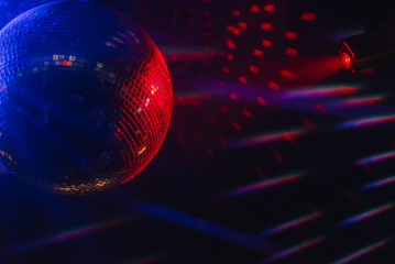 disco ball on black background