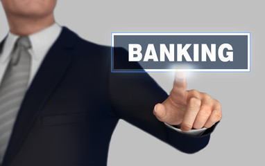 banking   pushing concept 3d illustration