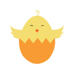 Yellow chick in egg. Element of web icon for mobile concept and web apps- illustration