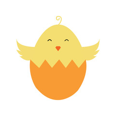 Yellow chick in egg. Element of web icon for mobile concept and web apps- illustration