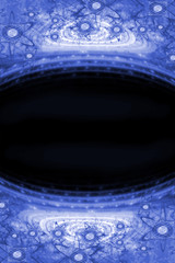 Abstract illustration of nuclear energy, atomic field, concept of science and nuclear physics, visualization of the quantum world.