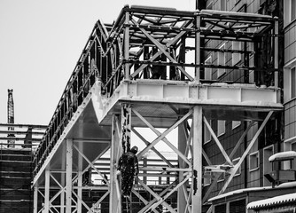 Fototapeta premium construction of modern building