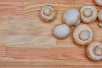 mushrooms on the cutting board