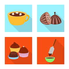Vector design of treat and product logo. Collection of treat and yummy stock symbol for web.