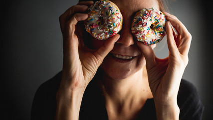 Woman With Donut Eyes