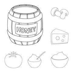 Vector design of seasonin and ingredient  sign. Set of seasonin and aroma stock vector illustration.