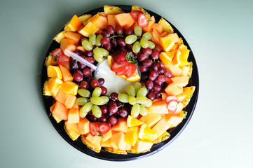 Fresh Fruit Variety on Tray - Healthy Eating Diet Food
