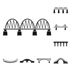 Vector design of construct and side symbol. Set of construct and bridge stock symbol for web.