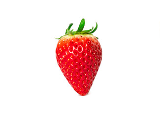 Isolated of red strawberry on white background. Clipping Path - Image