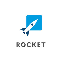 rocket logo design vector