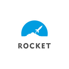 rocket logo design vector