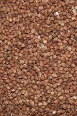 Dark texture buckwheat premium. Healthy eating concept