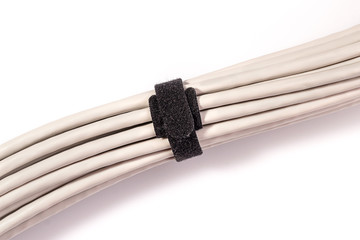 Black velcro clamp with cable