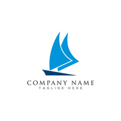 sailing logo design vector