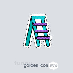 Ladder, stepladder, stair flat vector icon