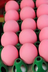 Preserved egg in the basket at market