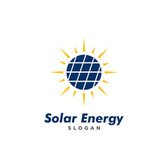 solar energy logo design vector
