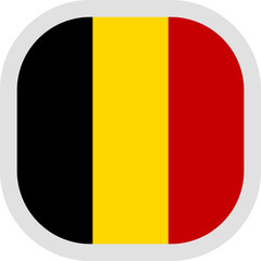 Icon square shape with Flag on white background