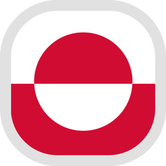 Icon square shape with Flag on white background